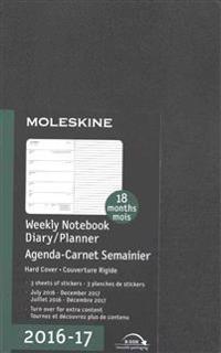 Moleskine 2016-2017 Weekly Notebook, 18m, Pocket, Black