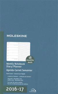 Moleskine 2016-2017 Weekly Notebook Diary/Planner, Large, Steel Blue