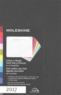 Moleskine 2017 Colour a Month Daily Diary/Planner, in 12 notebooks / Une couleur par mois Agenda Journalier