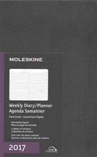 Moleskine 2017 Weekly Planner, Horizontal, 12m, Large, Black