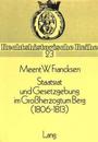 Staatsrat Und Gesetzgebung Im Grossherzogtum Berg (1806-1813)