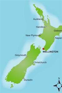 Map of New Zealand Journal: 150 Page Lined Notebook/Diary