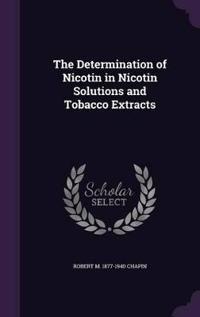 The Determination of Nicotin in Nicotin Solutions and Tobacco Extracts