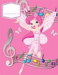 Music Manuscript Wide Staff for Girls: Children's Blank Sheet Music Manuscript Paper Notebook for Young Musician, Songwriter, Composer, or Musical Ins