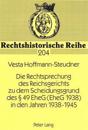 Die Rechtsprechung Des Reichsgerichts Zu Dem Scheidungsgrund Des § 49 Eheg (Eheg 1938) in Den Jahren 1938-1945