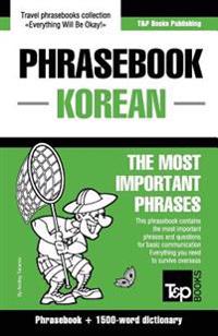 English-Korean Phrasebook and 1500-Word Dictionary