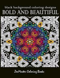 Bold and Beautiful: Black Background Coloring Designs