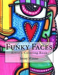 Funky Faces: Adult Coloring Book