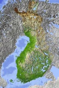 Relief Map of Finland Journal: 150 Page Lined Notebook/Diary