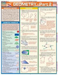Geometry: Part 2 Laminate Reference Chart: Segments, Lines, Planes, Geometric Formulas