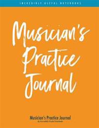 Musician's Practice Journal (Orange/Blue Stripe Edition): Practicing Log and Music Planner for All Musicians [102pp - 8.5x11in]