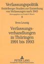 Verfassungsverhandlungen in Thueringen 1991 Bis 1993