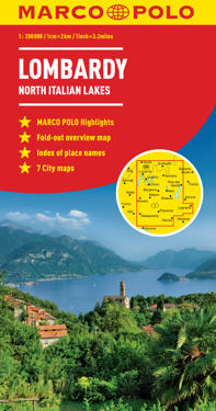 Lombardy Marco Polo Map (North Italian Lakes)