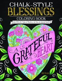 Chalk-Style Blessings Coloring Book