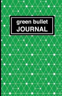Green Bullet Journal - Cuaderno de Puntos Verde Estampado: Tapa Blanda, 14 X 21 CM, 200 Paginas