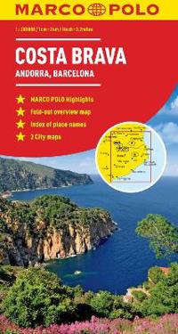 MARCO POLO Karte Spanien Pyrenäen, Costa Brava 1:300 000