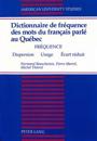 Dictionnaire de Frequence des Mots du Francais Parle au Quebec
