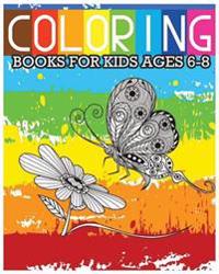 Coloring Books for Kids Ages 6-8: Stress Relieving Gorgeous Butterfly Designs