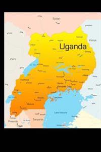 Map of Uganda Journal: 150 Page Lined Notebook/Diary