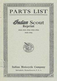 Parts List Indian Scout Reprint 1920 1921 1922 1923 1924 1925 1926
