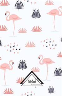 Notebook Journal Dot-Grid, Graph, Lined, No Lined: Sweet Pink Flamingo Pattern: Small Pocket Notebook Journal Diary, 120 Pages, 5.5 X 8.5