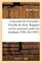 Université de Grenoble. Faculté de Droit. Rapport Sur Les Concours Entre Les Étudiants 1906-1907