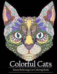 Adult Coloring Book Colorful Cats