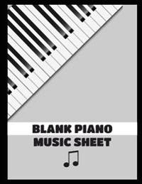 Blank Sheet Music for Piano: Large Print 8.5 by 11 - Blank Sheet Music Paper - 104 Pages - (Blank Staff Player) - Manuscript Paper Volume.6: Blank