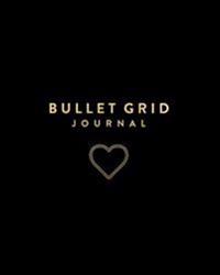 Bullet Grid Journal: Black & Gold, 150 Dot Grid Pages, 8x10, Professionally Designed