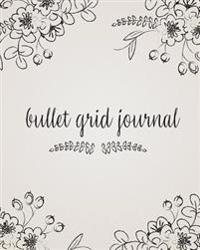 Bullet Grid Journal: Floral, 150 Dot Grid Pages, 8x10, Professionally Designed