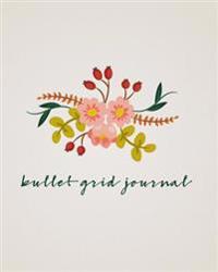 Bullet Grid Journal: Organic Floral, 150 Dot Grid Pages, 8x10, Professionally Designed