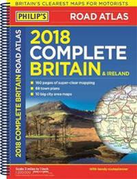 Philips 2018 complete road atlas britain and ireland - spiral - (spiral bin