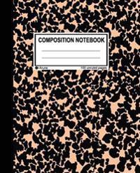 Unruled Composition Notebook: 100 Unruled & Numbered Pages [50 Sheets], Perfect Bound, Composition Style Cover, 7.5 X 9.25, Beige & Black Marble Des