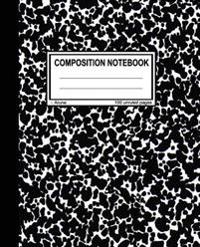 Unruled Composition Notebook: 100 Unruled Pages [50 Sheets], 7.5 X 9.25, Black Marble, Composition Style Cover, Perfect Bound Notebook.