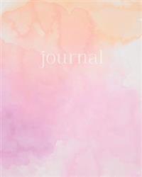 Journal: Watercolors Pink, Slim 50 Pages, 8x10, Light-Weight Notebook