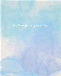Bullet Grid Journal: Watercolor, 150 Dot Grid Pages, 8x10, Professionally Designed