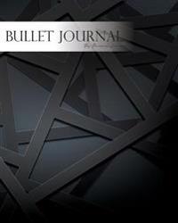 Bullet Journal Notebook, Dotted Grid, Graph Grid-Lined Paper, Large, 8x10, 150 Pages: Black Abstract Geometric Metal Wall: Master Journaling with Bull