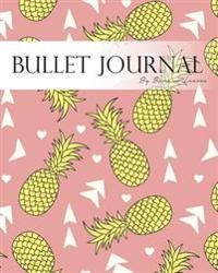 Bullet Journal Notebook, Dotted Grid, Graph Grid-Lined Paper, Large, 8x10, 150 Pages: Tropical Fruit Pineapple Sweet Pink Soft Covers: Master Journali