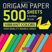 Origami Paper 500 Sheets Vibrant Colors 6 in