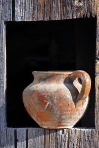 Handmade Rustic Ceramic Pitcher on a Wooden Ledge Journal: 150 Page Lined Notebook/Diary