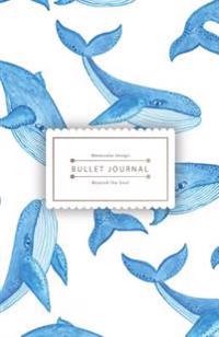 Bullet Journal Beyond the Soul: Little Cute Blue Whale Journal - 130 Dot Grid Pages - High Inspiring Creative Design Idea