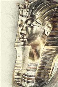 Gold Tutankhamun Egyptian Pharaoh Illustration Art Journal: 150 Page Lined Notebook/Diary