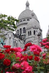 Pink Roses and a View of Montmartre Paris France Architecture Journal: 150 Page Lined Notebook/Diary