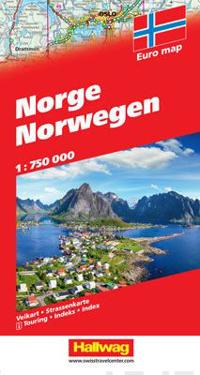 Norge Hallwag karta : 1:750000
