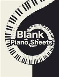 Blank Piano Sheets: Manuscript Paper for Piano, Empty Staff, Manuscript Sheets Notation Paper for Composing for Musicians, Treble Clef and