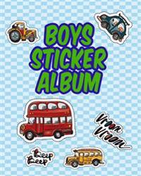 Boys Sticker Album: Blank Permanent Sticker Book