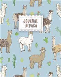 Journal Alpaca: Bullet Grid Journal - 150 Dot Grid Pages (Size 8x10 Inches) - With Bullet Journal Sample Ideas