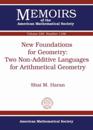 New Foundations for Geometry-two Non-additive Languages for Arithmetical Geometry