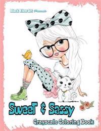 Sweet & Sassy Grayscale Coloring Book