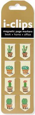 Succulents I-Clips Magnetic Page Markers (Set of 8 Magnetic Bookmarks)